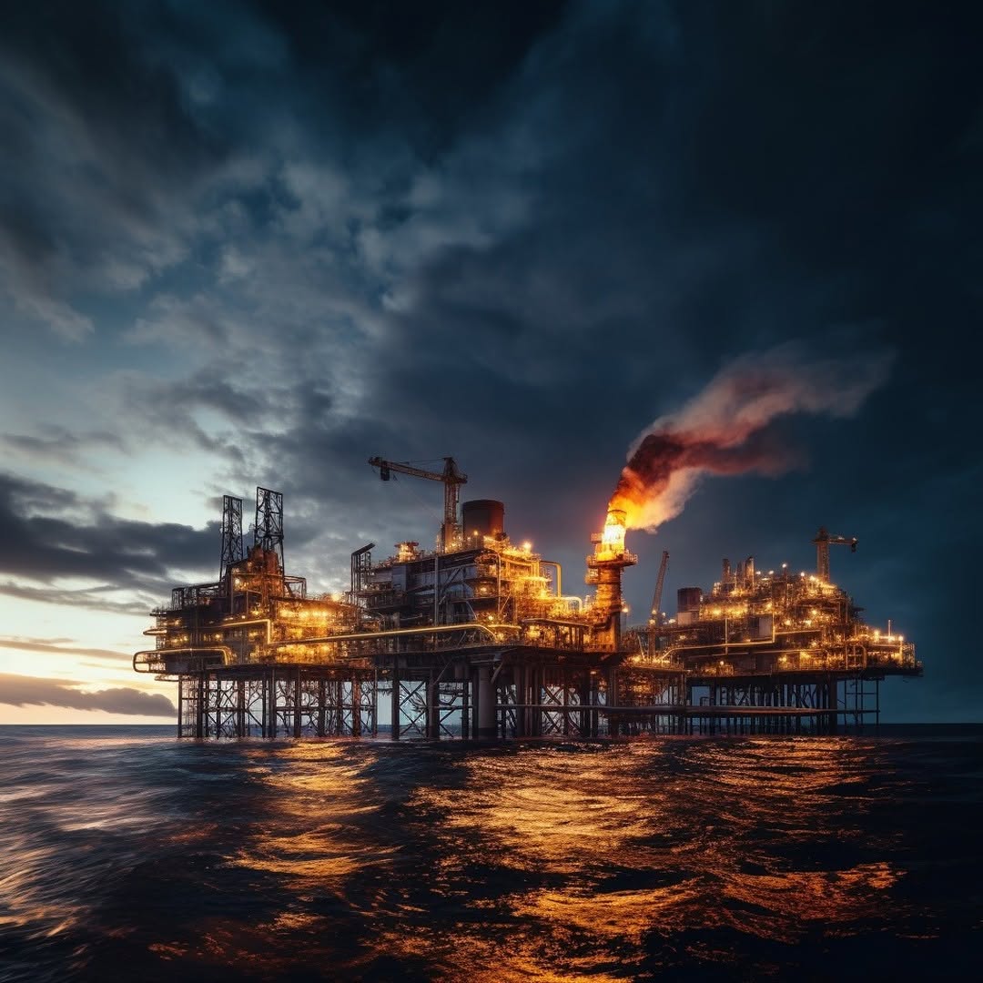 Imagen ilustrativa plataforma petrolifera